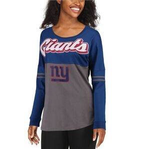 NWT Women's Cotton New York Giants by Team Apparel Varsity Top